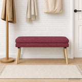 Vidaxl dubbel laagige bank wijnrood 110 x 40 x 47 cm stof