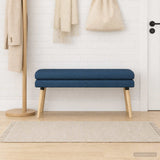 Vidaxl dubbel laagige bank blauw 110 x 40 x 47 cm stof
