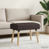 Vidaxl kanaal-geplooide bank donkerbruin 60 x 40 x 45 cm stof