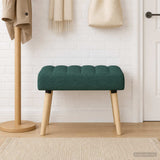 Vidaxl kanaal-geplooide bank donkergroen 60 x 40 x 45 cm stof