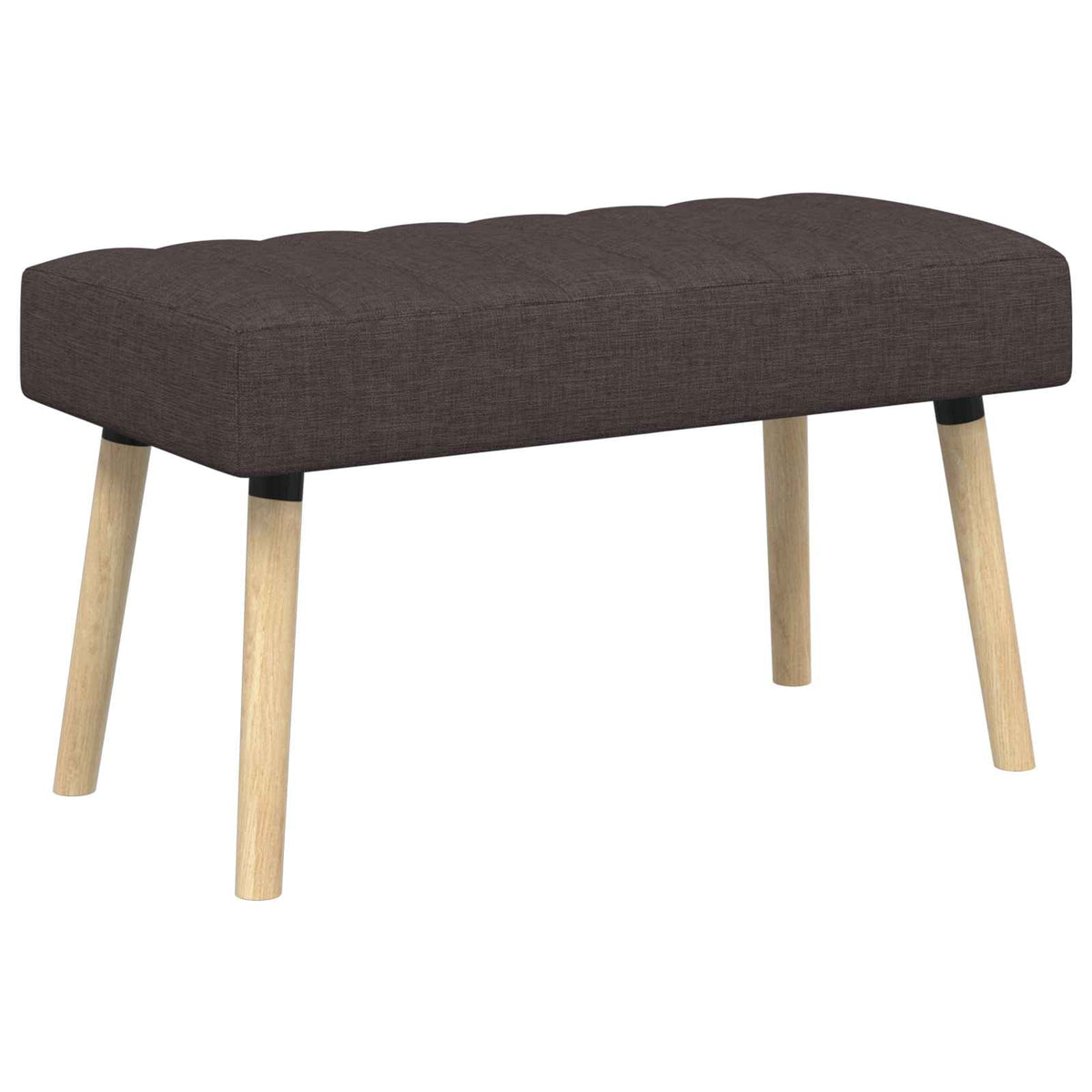 Vidaxl kanaal-geplooide bank donkerbruin 80 x 40 x 46 cm stof