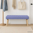 Vidaxl kanaal-geplooide bank jeans blauw 110 x 40 x 46 cm stof
