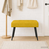 Vidaxl bank met knoopverstelling geel 60 x 40 x 45 cm fluweel