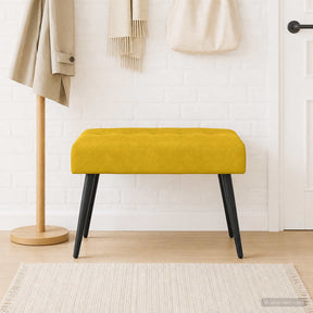 Vidaxl bank met knoopverstelling geel 60 x 40 x 45 cm fluweel