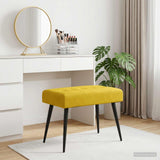 Vidaxl bank met knoopverstelling geel 60 x 40 x 45 cm fluweel