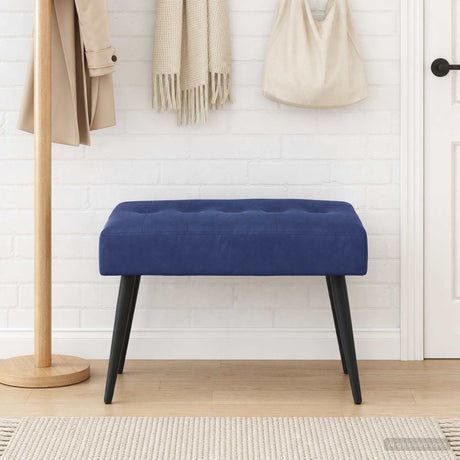 Vidaxl bank met knoopverstelling politieblauw 60 x 40 x 45 cm fluweel