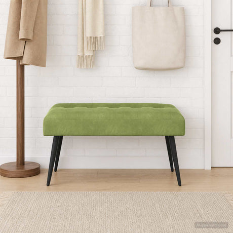 Vidaxl bank met knoopverstelling lichtgroen 80 x 40 x 46 cm fluweel