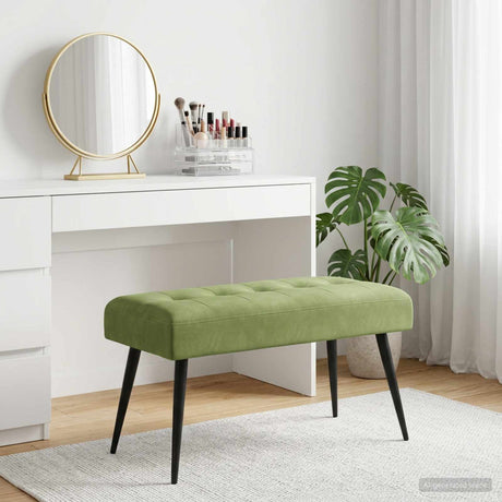 Vidaxl bank met knoopverstelling lichtgroen 80 x 40 x 46 cm fluweel