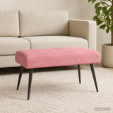 Vidaxl bank met knoopverstelling roze 80 x 40 x 46 cm fluweel
