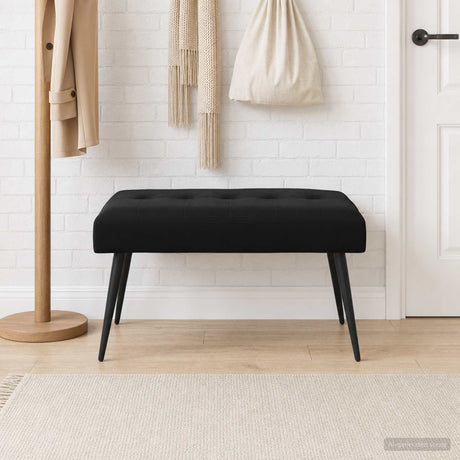 Vidaxl bank met knoopverstelling zwart 80 x 40 x 46 cm fluweel