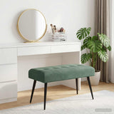 Vidaxl bank met knoopverstelling zeegroen 80 x 40 x 46 cm fluweel