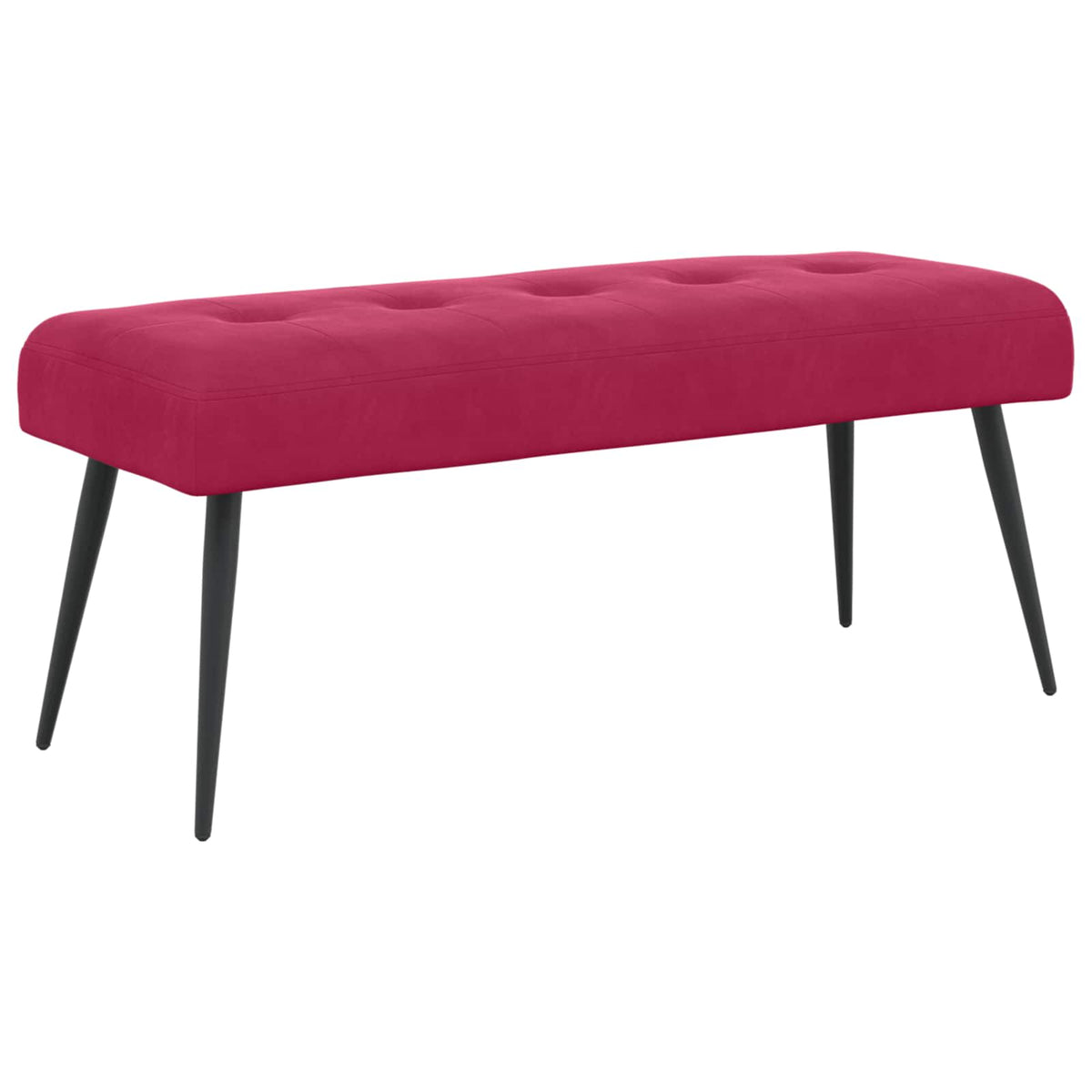 Vidaxl bank met knoopverstelling wijnrood 110 x 40 x 46 cm fluweel