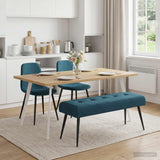 Vidaxl bank met knoopverstelling blauw 110 x 40 x 46 cm fluweel