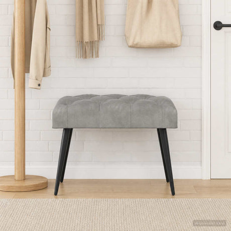 Vidaxl bank met knoopverstelling lichtgrijs 60 x 40 x 45 cm fluweel