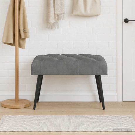 Vidaxl bank met knoopverstelling donkergrijs 60 x 40 x 45 cm fluweel