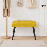 Vidaxl bank met knoopverstelling geel 60 x 40 x 45 cm fluweel