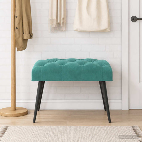 Vidaxl bank met knoopverstelling turquoise 60 x 40 x 45 cm fluweel