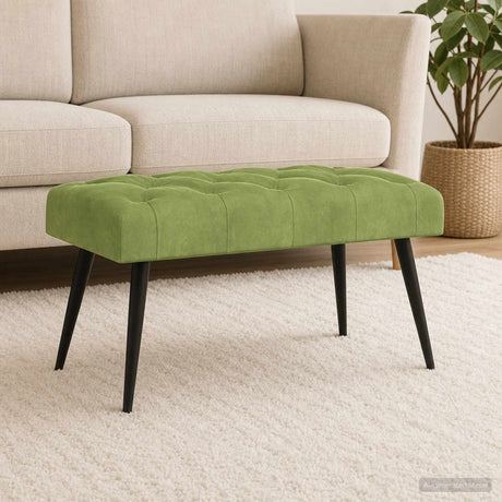 Vidaxl bank met knoopverstelling lichtgroen 80 x 40 x 46 cm fluweel