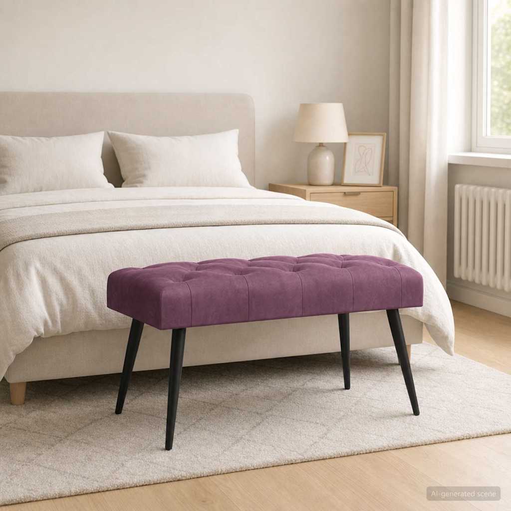 Vidaxl bank met knoopverstelling paars 80 x 40 x 46 cm fluweel