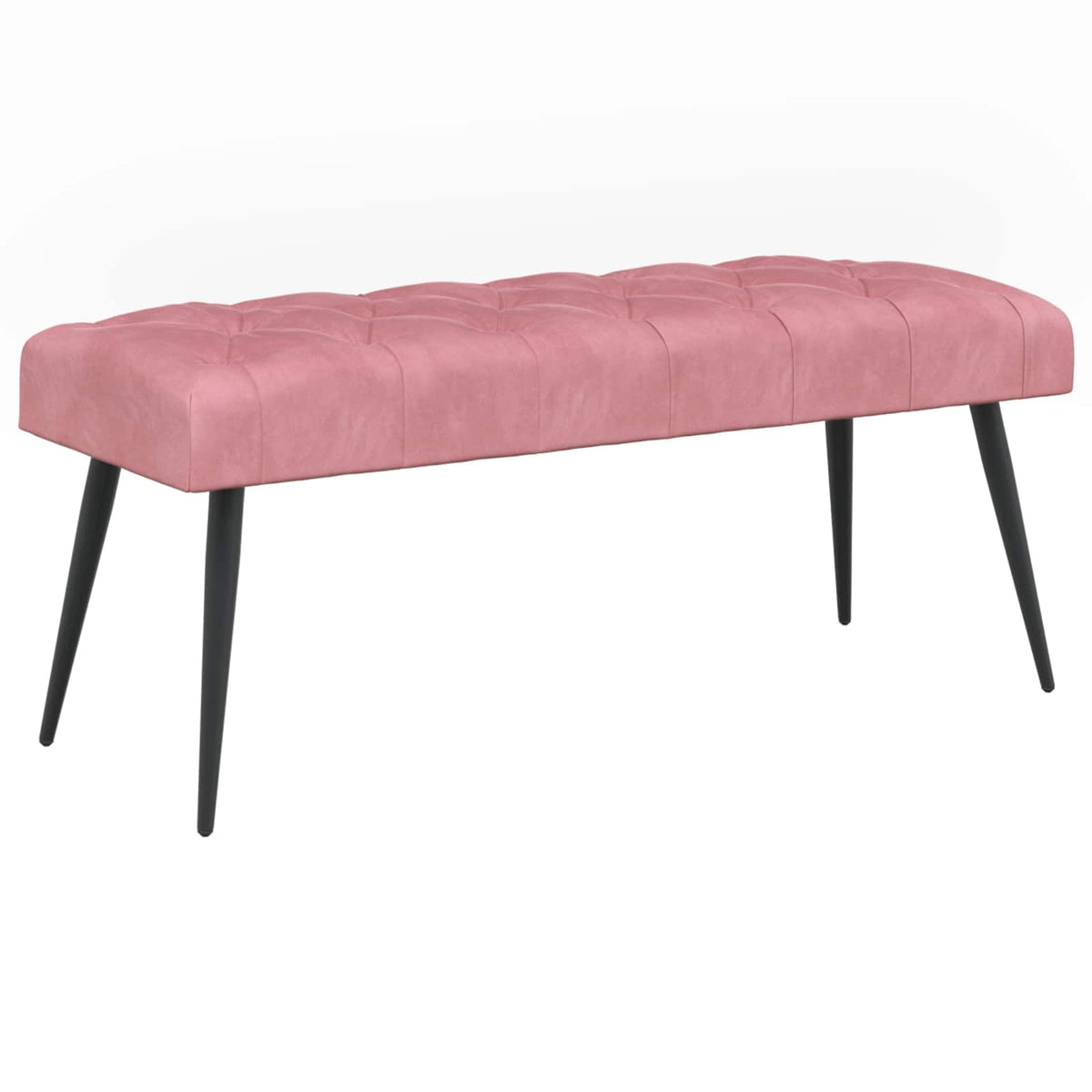 Vidaxl bank met knoopverstelling roze 110 x 40 x 46 cm fluweel