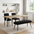Vidaxl bank met knoopverstelling zwart 110 x 40 x 46 cm fluweel