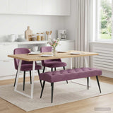 Vidaxl bank met knoopverstelling paars 110 x 40 x 46 cm fluweel