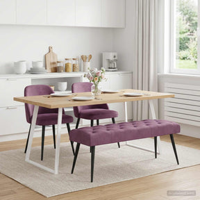 Vidaxl bank met knoopverstelling paars 110 x 40 x 46 cm fluweel