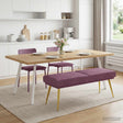 Vidaxl dubbel laagige bank paars 120 x 45 x 46 cm fluweel