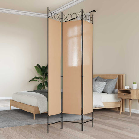 Vidaxl 3-panel room divider beige 120 x 200 cm stof