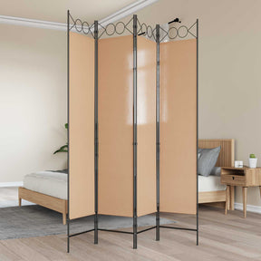 Vidaxl 4-panelen roomdivider beige 160 x 200 cm stof