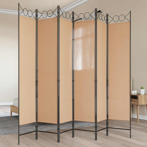 Vidaxl 6-panelen kamerscherm beige 240 x 200 cm stof
