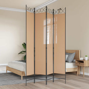 Vidaxl 4-panelen roomdivider beige 160 x 220 cm stof