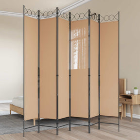 Vidaxl 6-panelen kamerscherm beige 240 x 220 cm stof