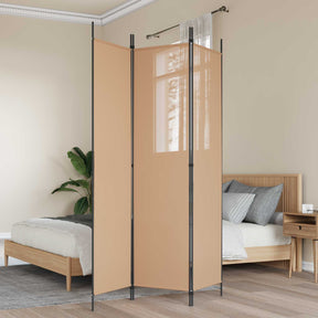 Vidaxl 3-panel room divider beige 150 x 200 cm stof