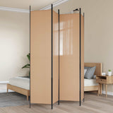 Vidaxl 4-panelen roomdivider beige 200 x 220 cm stof