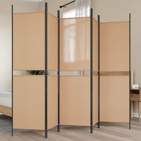 Vidaxl 5-panel room divider beige 250 x 180 cm stof