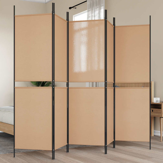 Vidaxl 5-panel room divider beige 250 x 180 cm stof