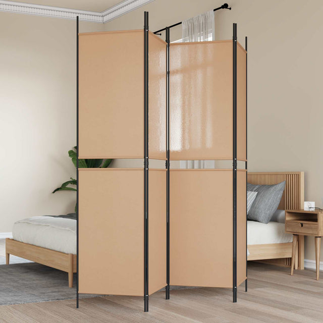Vidaxl 4-panelen kamerscherm beige 200 x 200 cm stof
