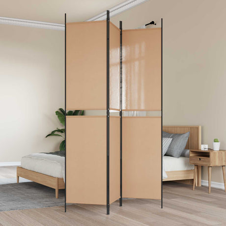 Vidaxl 3-panel room divider beige 150 x 220 cm stof