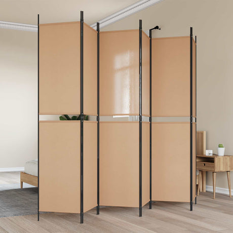 Vidaxl 6-panelen kamerscherm beige 300 x 220 cm stof