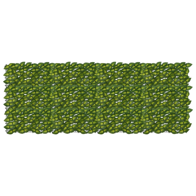 Vidaxl balkonscherm met bladeren groen en geel 200 x 75 cm
