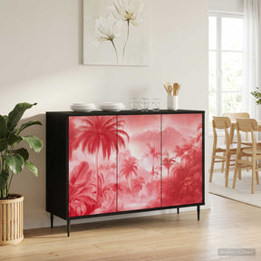Vidaxl dressoir aachen zwart eiken 102 x 33 x 76 cm bewerkt hout