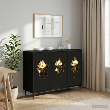 Vidaxl dressoir bremen zwart eiken 102 x 33 x 76 cm bewerkt hout