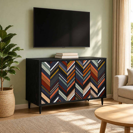 Vidaxl tv-meubel ommen 69 x 33 x 50,5 cm zwart eiken bewerkt hout