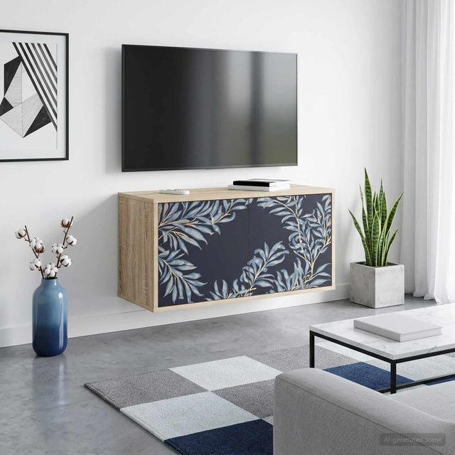 Vidaxl wandgemonteerd tv-meubel dokkum 69 x 33 x 40 cm sonoma eiken