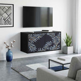 Vidaxl wandgemonteerd tv-meubel dokkum 69 x 33 x 40 cm zwart eiken