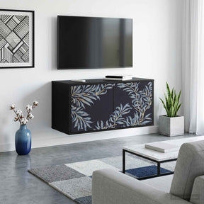 Vidaxl wandgemonteerd tv-meubel dokkum 69 x 33 x 40 cm zwart eiken