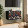 Vidaxl wandgemonteerd tv-meubel ommen 69 x 33 x 40 cm zwart eiken