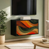 Vidaxl wandgemonteerd tv-meubel bonn 69 x 33 x 40 cm zwart eiken