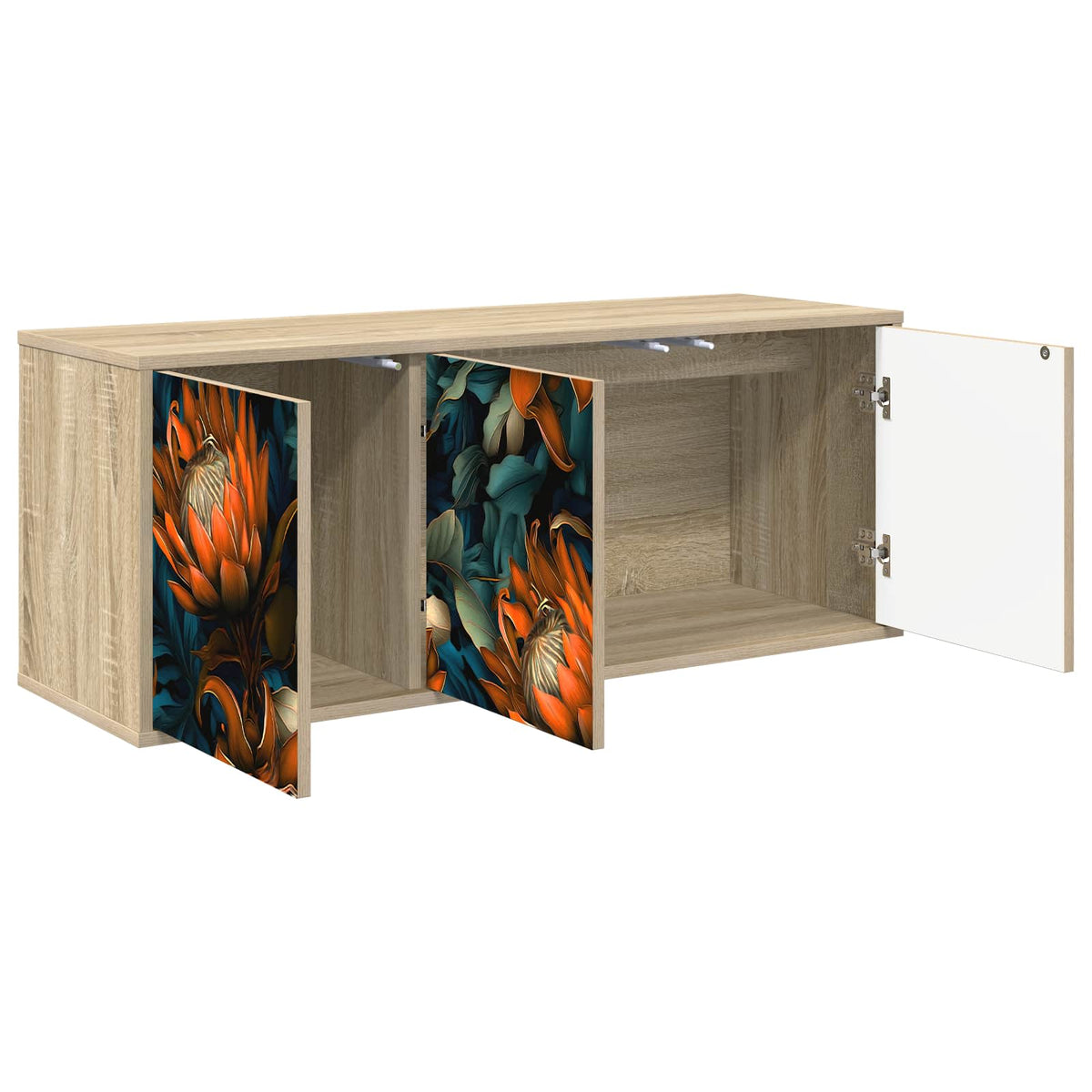 Vidaxl wandgemonteerd tv-meubel lochem 102 x 33 x 40 cm sonoma eiken